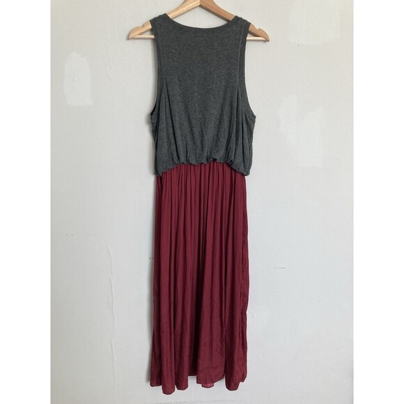 LOFT Bundle of 3 Dresses Size 8-10 MEDIUM Gray Pleated Fit Flare Burgundy - Picture 5 of 16